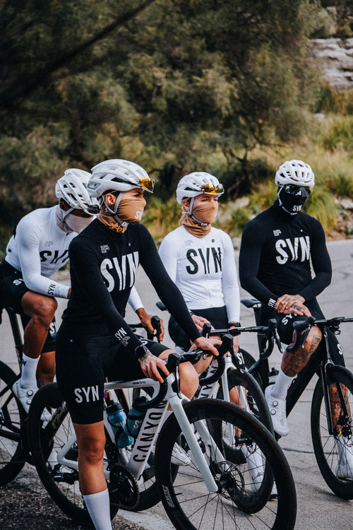 SYN 薄刷毛長袖車衣 Training LS Jersey 2.0 White 女款 白