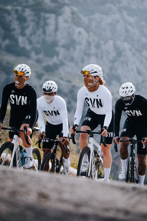 SYN 薄刷毛長袖車衣 Training LS Jersey 2.0 White 男款 白