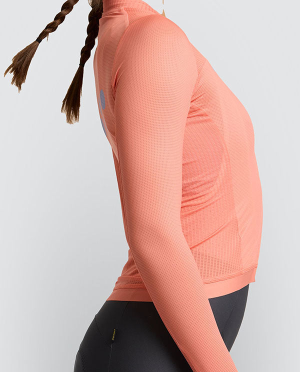 Pedla 薄長袖車衣 BOLD Element Air LS Jersey Nectarine 女款 粉橘