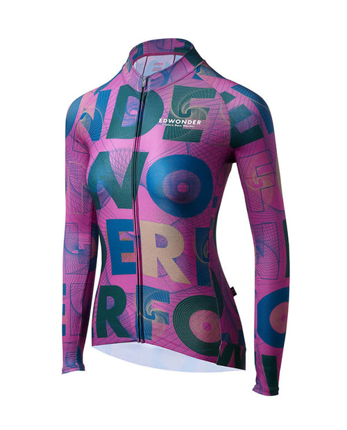 EdWonder 車衣Wonderfool Infinite LS Jersey Berry Purple** 長袖 女款 梅紫