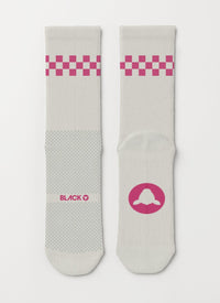 Black Sheep 黑羊 車襪 Perfect Crew Socks White Pink 白底粉格