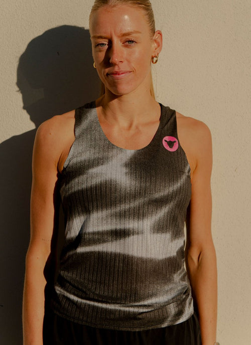Black Sheep 運動衣 FlyMesh Singlet - Chrome Tide 跑衣背心 女款 黑白