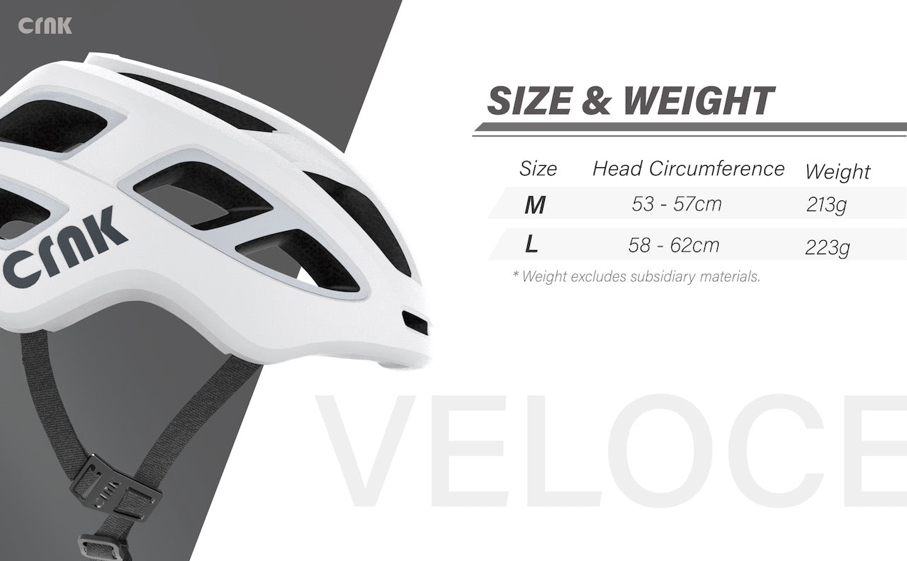 CRNK 車帽VELOCE Cycling Helmet White 白