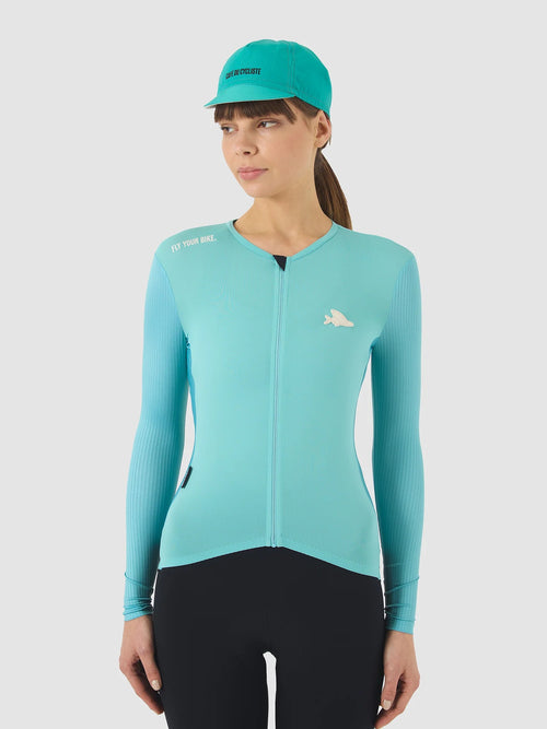 Café du Cycliste 車衣 Roxane LS Jersey Riviera Blue 長袖 女款 蔚藍