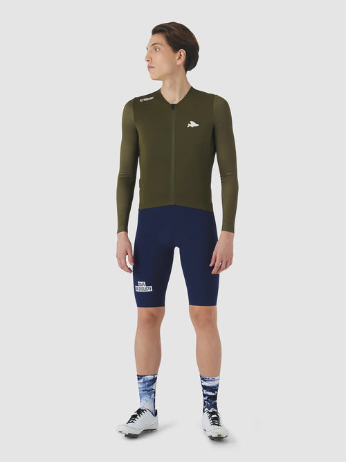 Café du Cycliste 車衣 Roxane LS Jersey Khaki 長袖 男款 卡其綠