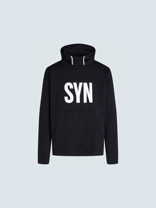 SYN 連帽長T Unisez Heavy Cotton Hoodie Black 男女共版 黑