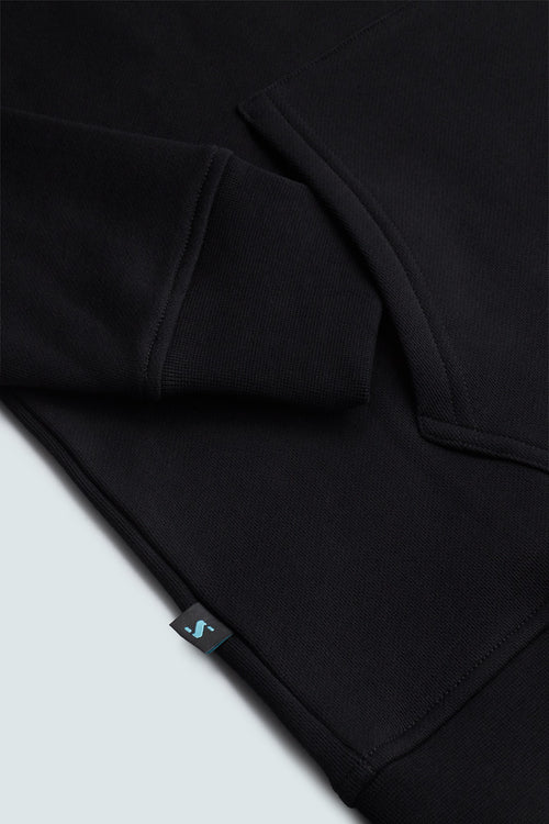 SYN 連帽長T Unisez Heavy Cotton Hoodie Black 男女共版 黑