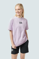 SYN 短袖Tee Oversized Logo T-Shirt Lily 男女共版 紫