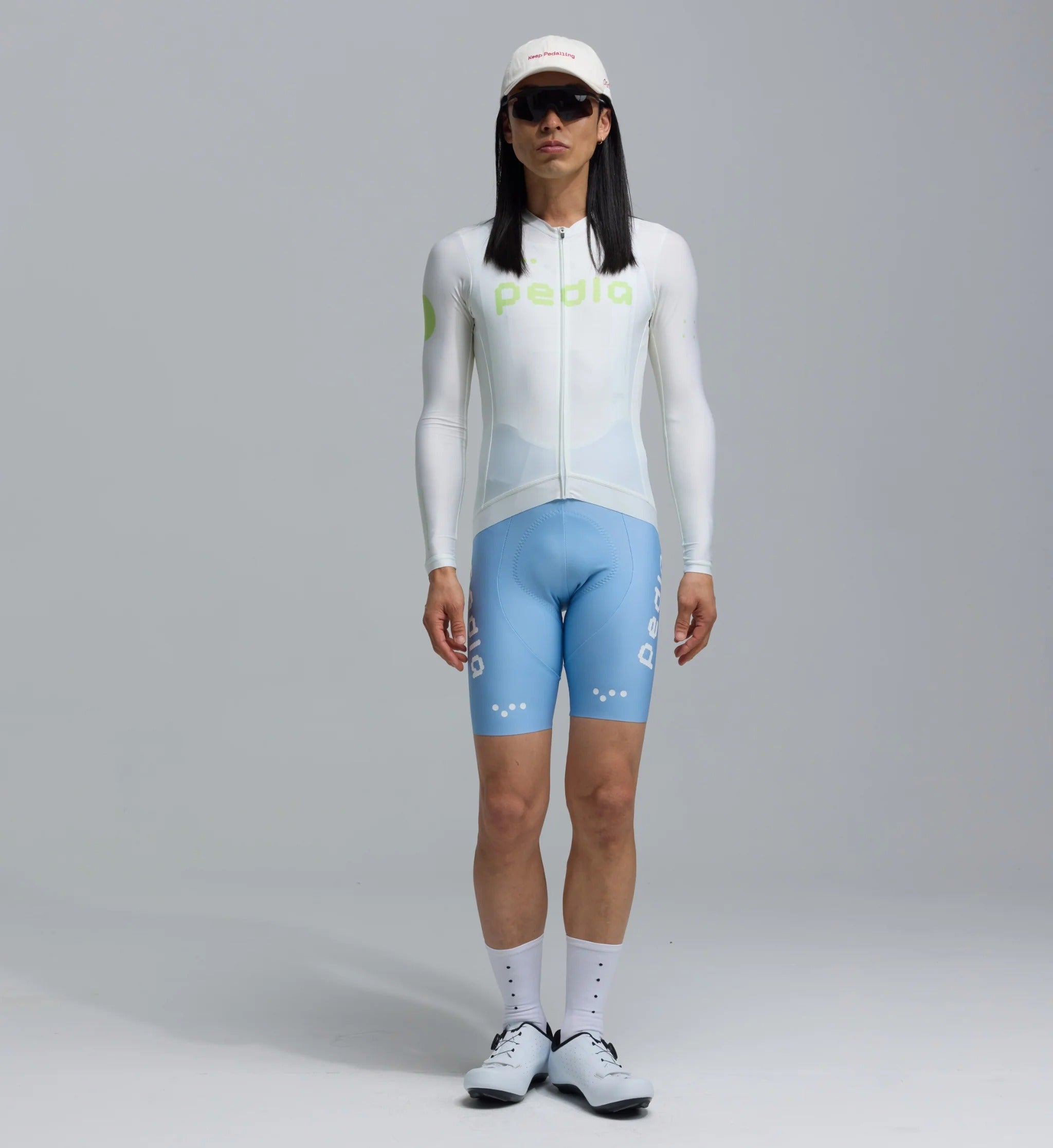 Pedla 薄長袖車衣 Dots Classic LS Jersey Porcelain Glow 男款 瓷白
