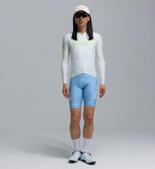 Pedla 薄長袖車衣 Dots Classic LS Jersey Porcelain Glow 男款 瓷白