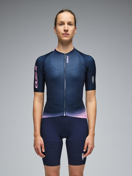 Q36.5 車衣 Gregarius Pro Collar Fade Jersey NauticaBlue 女款 藍