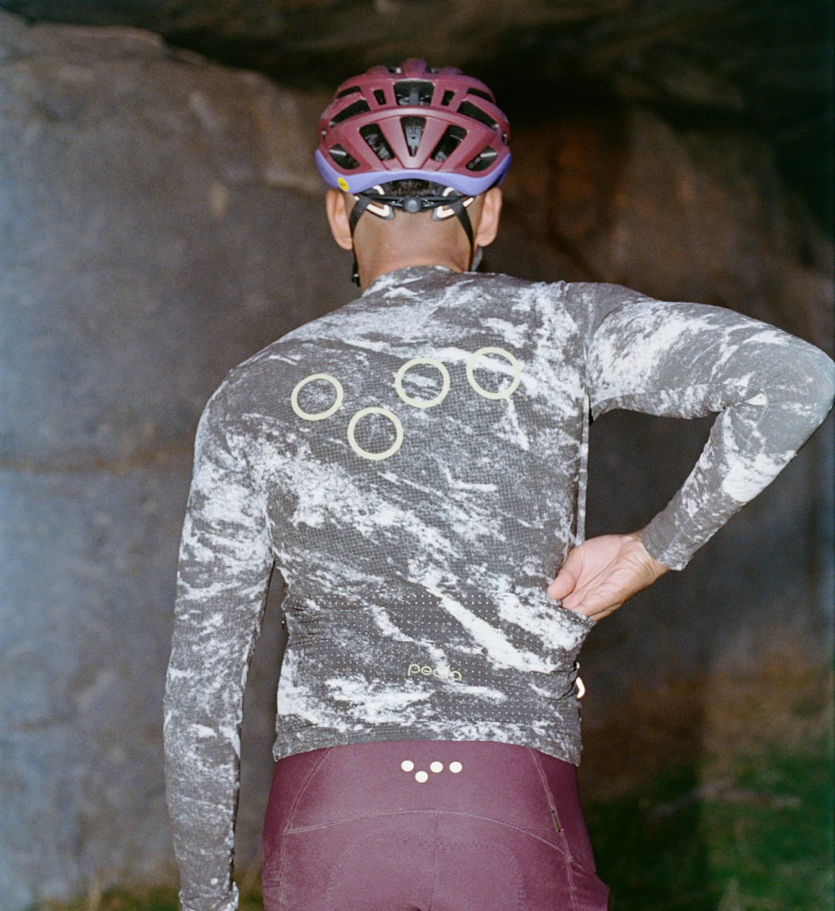 Pedla 薄長袖車衣 ON_OFF Grid SuperSYSTEM LS Jersey Basalt 男款 灰石紋