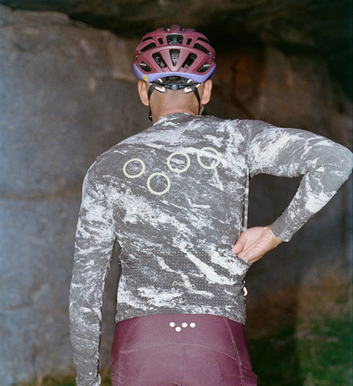Pedla 薄長袖車衣 ON_OFF Grid SuperSYSTEM LS Jersey Basalt 男款 灰石紋