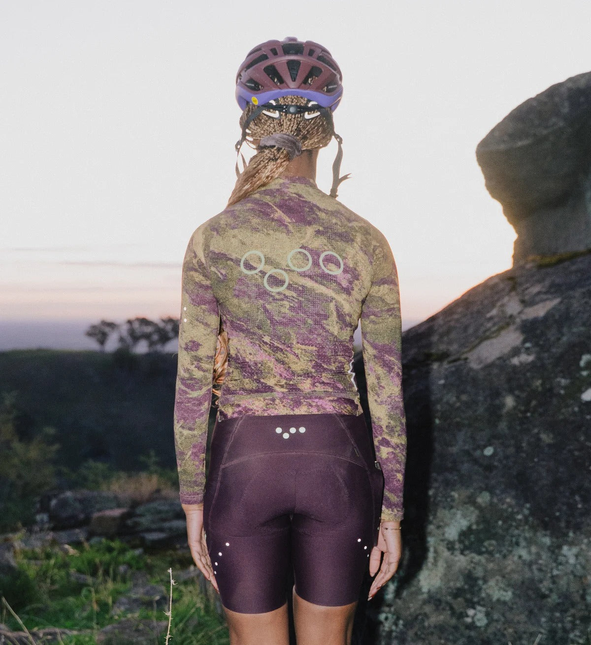 Pedla 薄長袖車衣 ON_OFF Grid SuperSYSTEM LS Jersey Multi Rock 女款 金棕石紋