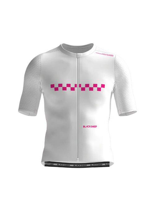 Black Sheep 黑羊 車衣 AeroWeave SS Jersey Classics Pink 男款 粉字白底
