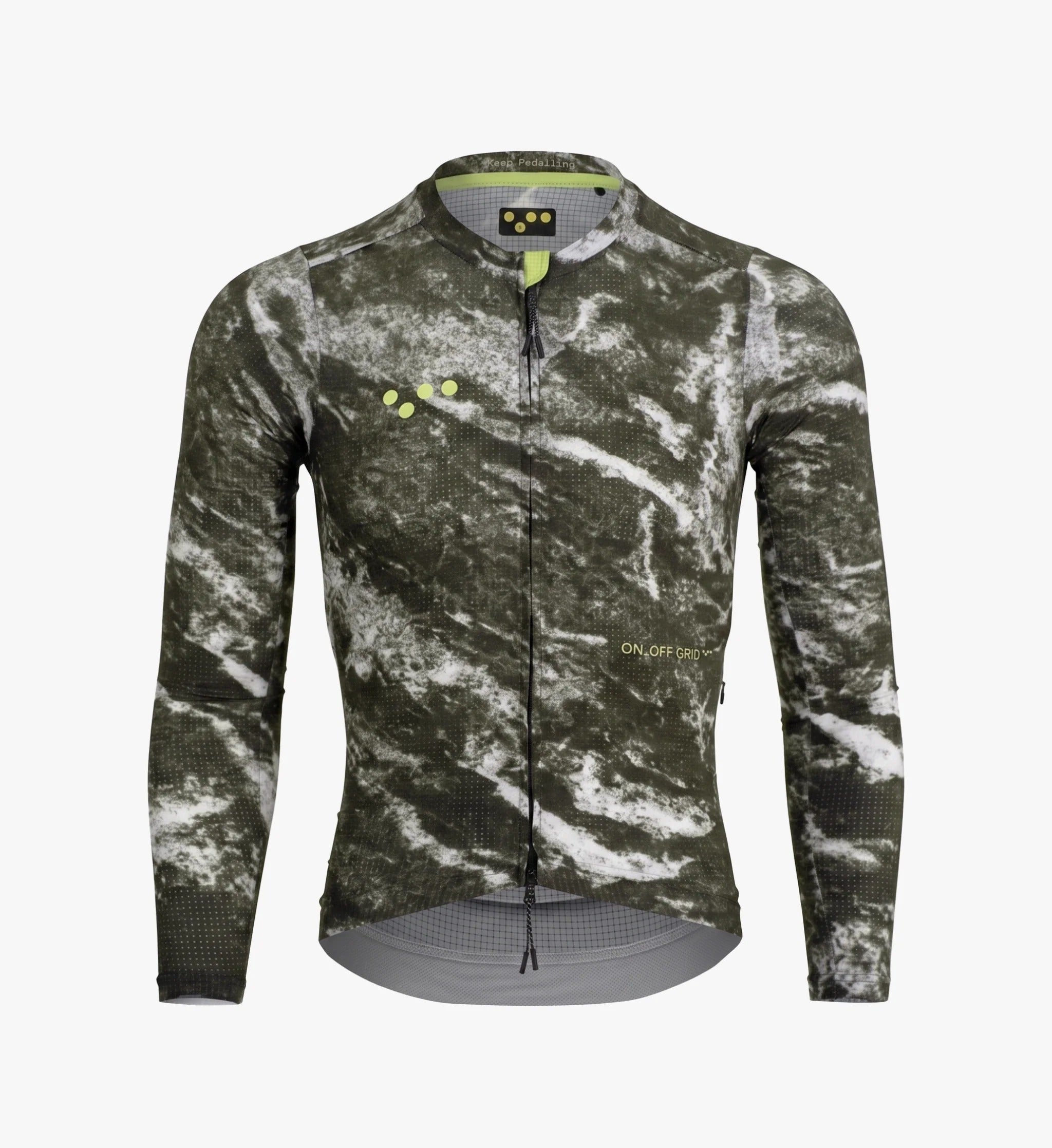 Pedla 薄長袖車衣 ON_OFF Grid SuperSYSTEM LS Jersey Basalt 男款 灰石紋