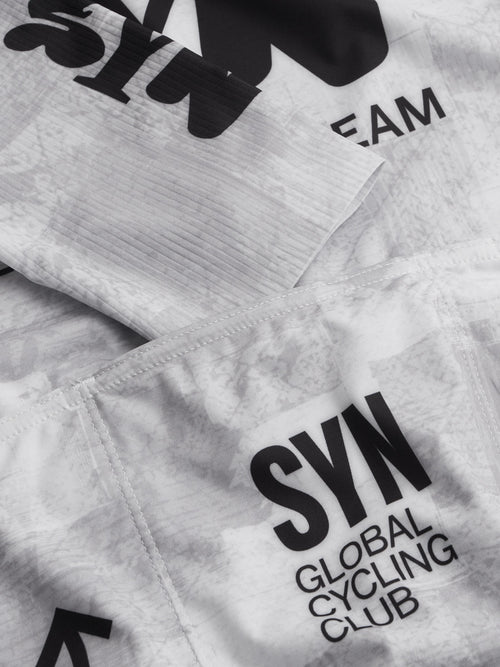 SYN 車衣 Pro Team Jersey White 女款 塊狀刷灰白