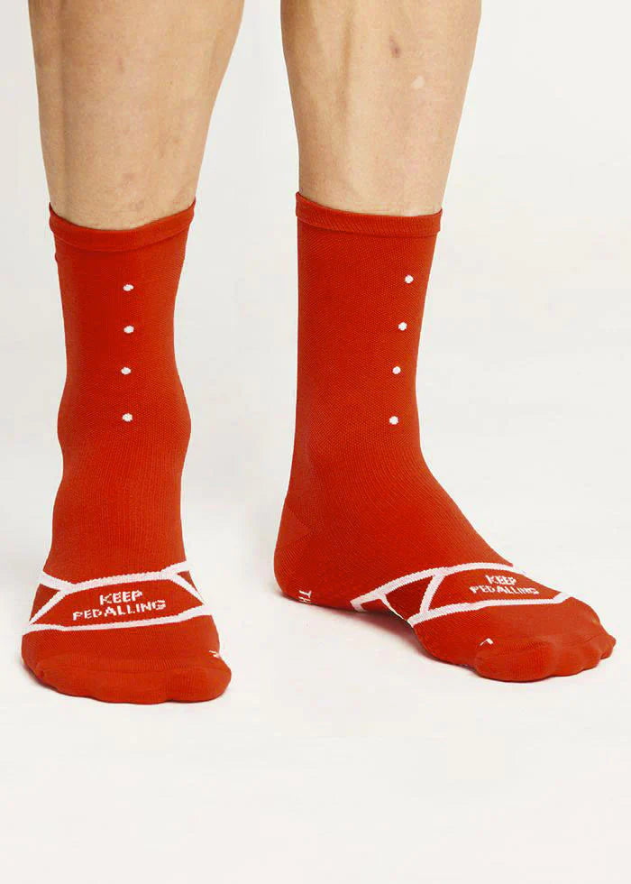 Pedla 車襪Essential Lite Sock Poppy Red 罌粟紅
