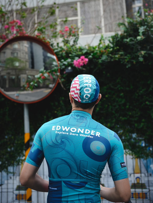EdWonder 小帽Wonderfool Infinite Cycling Cap Teal Green 藍綠紅
