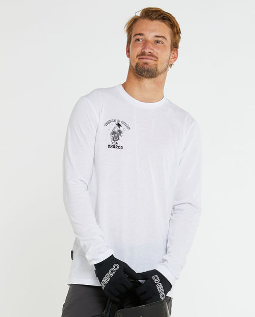 DHaRCO T恤 LS Thrills & Chills 長袖-男-白