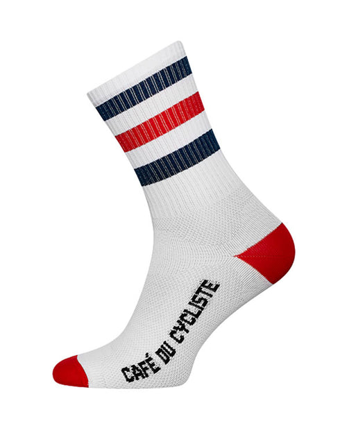 Café du Cycliste 車襪-Skate Stripes- 3款 顏色：白底紅藍紋