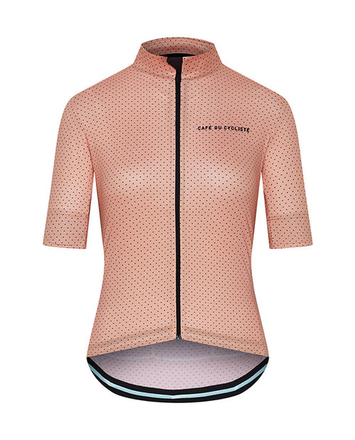 Café du Cycliste 車衣 Fleurette Lightweight Jersey Cantaloupe 短袖 女 灰粉黑點
