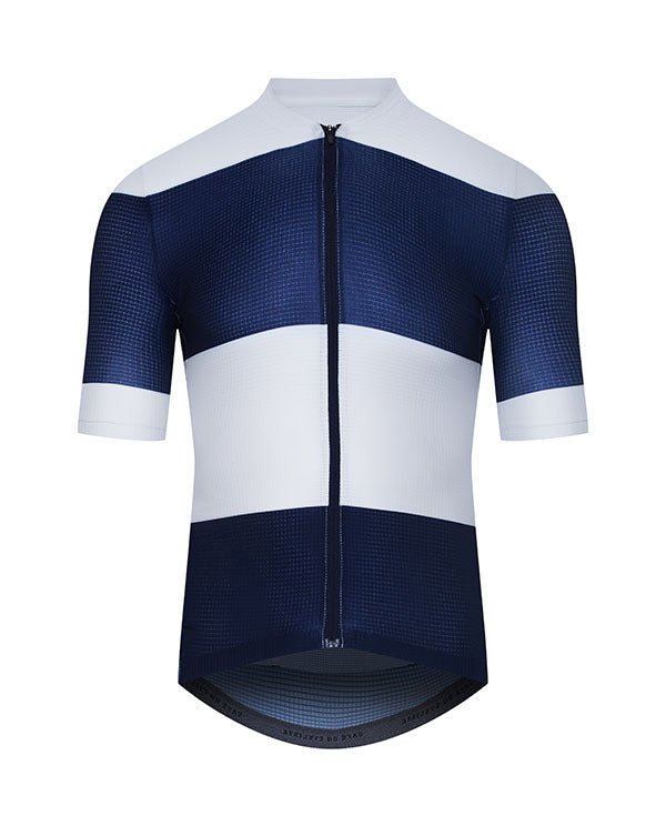 Café du Cycliste 涼感車衣 Angeline Ultralight Jersey Navy & White 短袖 男 藍/白