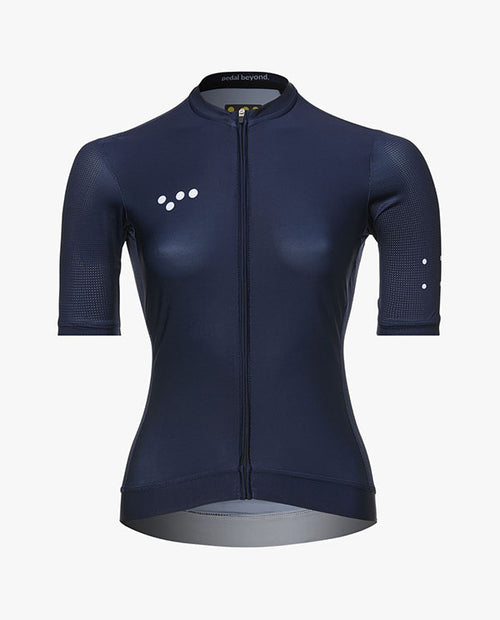 Pedla 車衣Essential Classic Jersey-Navy短袖 女-深藍