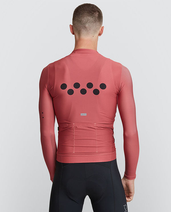 Pedla 薄長袖車衣Ess-Classic LS Jersey-Mineral Red 男-玫瑰粉