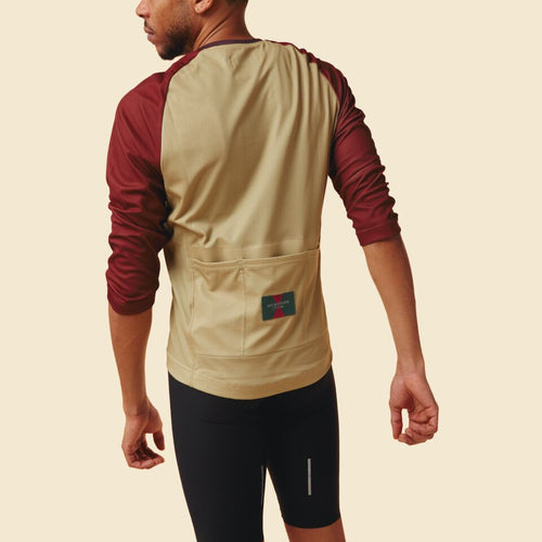 Café du Cycliste 車衣 T-shirt Gravel Barbara Jersey Sand 3/4袖 男 沙/橘