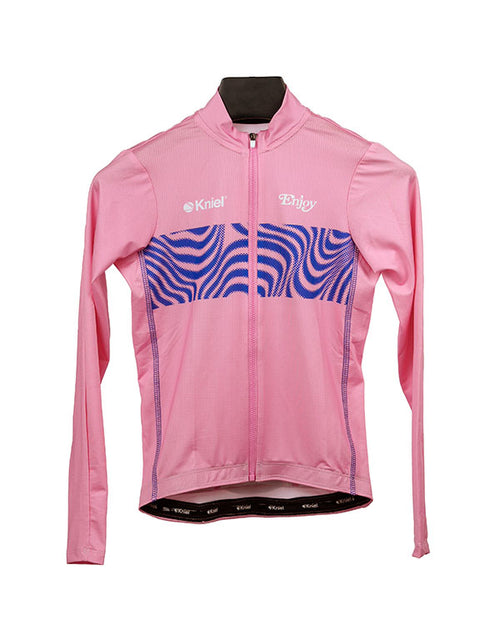 Kniel 薄長袖車衣Enjoy Pink LS-粉 (男女共版)