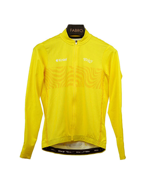 Kniel 薄長袖車衣Enjoy Yellow LS-黃 (男女共版)