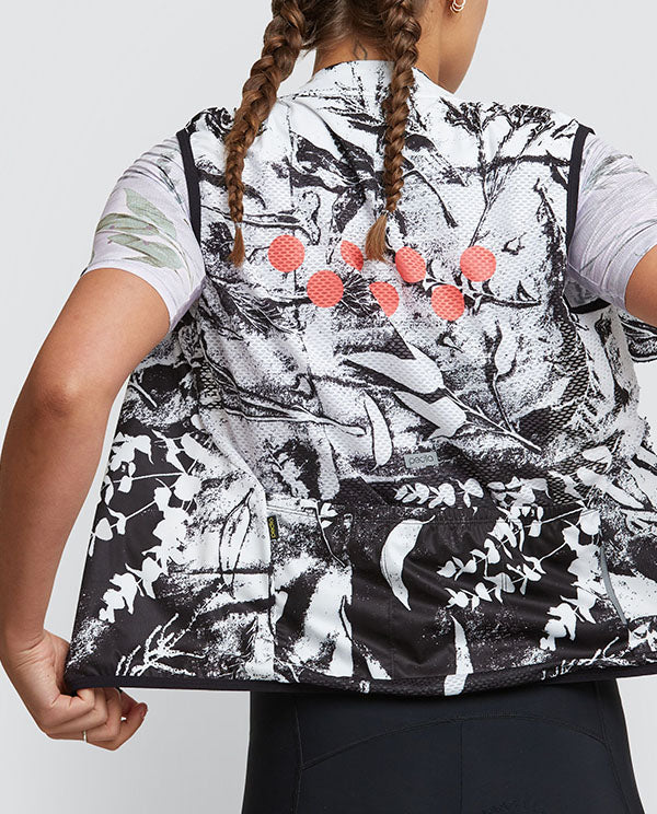 Pedla 防風背心SuperNature Classic Gilet - B&W Nature 女-黑白