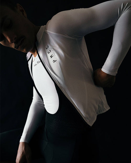 Pedal Mafia 薄長袖車衣 PMCC 男-白