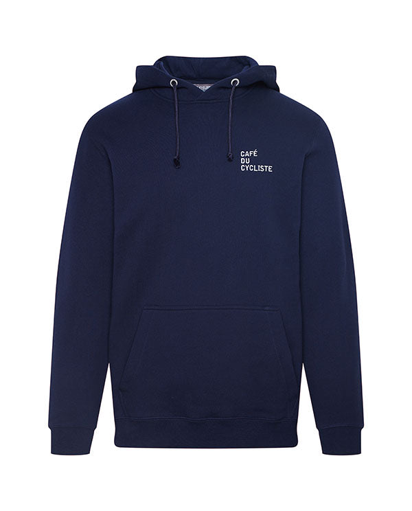 Café du Cycliste 帽T Prune Pullover Navy 男女共版 連帽長袖-藍